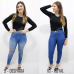 Kit 3 Calças Jeans Feminina Cintura Alta Hotpants Lycra Slim