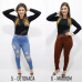 Kit 3 Calças Jeans Feminina Cintura Alta Hotpants Lycra Slim