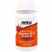 Vitamina D3 10,000 Ui 120 Softgels Now Foods 