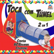 Barraca Cabana Toca Túnel Infantil Tipo Piscina De Bolinhas