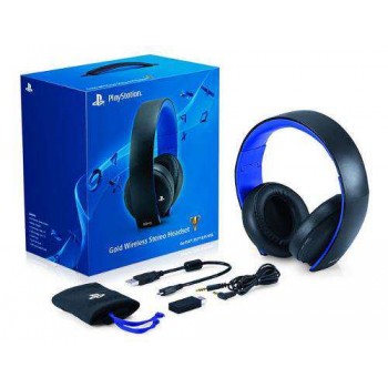Headset Gold 7.1 Wireless Stereo Sony Ps4 Ps3 Ps Vita Pc