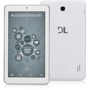 Tablet DL X Quad Core Tela 7” Android 5.1 Lollipop 8GB Wi-Fi Branco Quad Core
