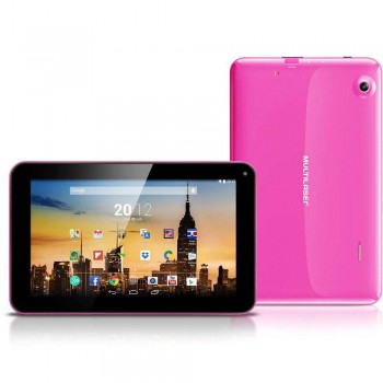 Tablet Multilaser M9 NB150 Tela 7" Android 4.4 8GB RAM 1GB Wi-Fi Rosa Dual Core A23 1.2GHZ