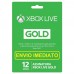 Xbox Live Gold 12 Meses Xbox 360 E Xbox One
